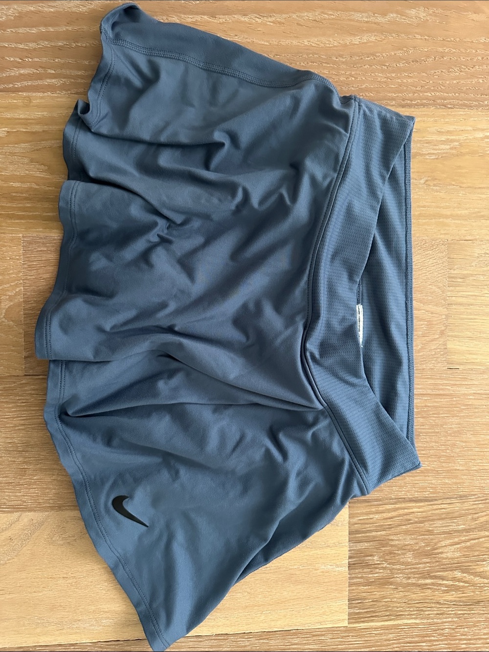 Nike Women's Slate-Blue Athletic Shorts with Built-In Liner